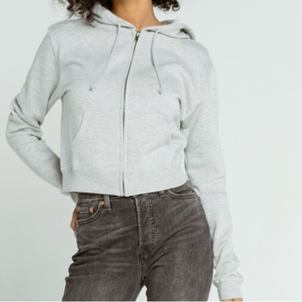 tillys crop zip hoodie